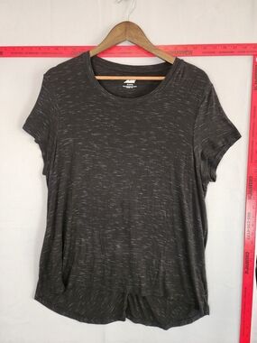 Avia Black Heathered Short Sleeve Crew Tee